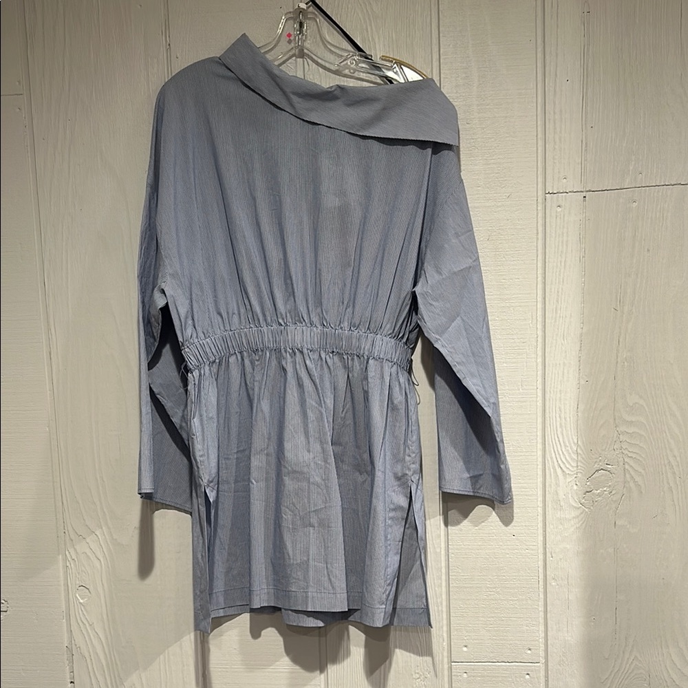 Zara Woman Chic Blue Long Sleeve Top/Dress